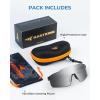 image:imageKastKing Etowah Polarized Sports Fishing Sunglasses With PuriVex Protective Lens Coating Rimless Wrap Design Men WomenD Gloss Smoke Crystal Frame  Granite Smoke Black Mirror