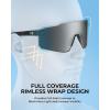 image:imageKastKing Etowah Polarized Sports Fishing Sunglasses With PuriVex Protective Lens Coating Rimless Wrap Design Men WomenD Gloss Smoke Crystal Frame  Granite Smoke Black Mirror