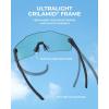 image:imageKastKing Etowah Polarized Sports Fishing Sunglasses With PuriVex Protective Lens Coating Rimless Wrap Design Men WomenD Gloss Smoke Crystal Frame  Granite Smoke Black Mirror