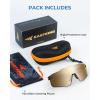 image:imageKastKing Etowah Polarized Sports Fishing Sunglasses With PuriVex Protective Lens Coating Rimless Wrap Design Men WomenE Gloss Tal Dark Olive Frame  Brown Gold Mirror