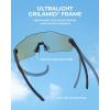 image:imageKastKing Etowah Polarized Sports Fishing Sunglasses With PuriVex Protective Lens Coating Rimless Wrap Design Men WomenF Black Frame  Smoke Cobalt Mirror