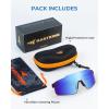 image:imageKastKing Etowah Polarized Sports Fishing Sunglasses With PuriVex Protective Lens Coating Rimless Wrap Design Men WomenF Black Frame  Smoke Cobalt Mirror