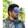 image:imageKastKing Etowah Polarized Sports Fishing Sunglasses With PuriVex Protective Lens Coating Rimless Wrap Design Men WomenF Black Frame  Smoke Cobalt Mirror