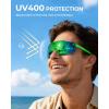 image:imageKastKing Etowah Polarized Sports Fishing Sunglasses With PuriVex Protective Lens Coating Rimless Wrap Design Men WomenG Double Matte Solid Green Frame  Green Chartreuse Mirror