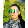 image:imageKastKing Etowah Polarized Sports Fishing Sunglasses With PuriVex Protective Lens Coating Rimless Wrap Design Men WomenG Double Matte Solid Green Frame  Green Chartreuse Mirror