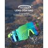 image:imageKastKing Etowah Polarized Sports Fishing Sunglasses With PuriVex Protective Lens Coating Rimless Wrap Design Men WomenG Double Matte Solid Green Frame  Green Chartreuse Mirror
