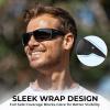 image:imageKastKing Gauley Polarized Sunglasses With PuriVex Protective Lens CoatingUV 400 and Wrap Design Sport Fishing SunglassesA Matte Black Frame  Smoke
