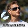 image:imageKastKing Gauley Polarized Sunglasses With PuriVex Protective Lens CoatingUV 400 and Wrap Design Sport Fishing SunglassesC Matte Obsidian Boulder Camo Frame  Smoke
