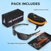 image:imageKastKing Gauley Polarized Sunglasses With PuriVex Protective Lens CoatingUV 400 and Wrap Design Sport Fishing SunglassesC Matte Obsidian Boulder Camo Frame  Smoke