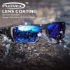 image:imageKastKing Gauley Polarized Sunglasses With PuriVex Protective Lens CoatingUV 400 and Wrap Design Sport Fishing SunglassesD Black Frame  Cobalt Mirror