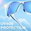 image:imageKastKing Gauley Polarized Sunglasses With PuriVex Protective Lens CoatingUV 400 and Wrap Design Sport Fishing SunglassesF Gloss Tal Light Blue Frame  Ice Mirror