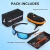 image:imageKastKing Gauley Polarized Sunglasses With PuriVex Protective Lens CoatingUV 400 and Wrap Design Sport Fishing SunglassesG Matte Black Frame  Ice Blue Mirror