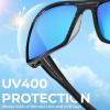 image:imageKastKing Gauley Polarized Sunglasses With PuriVex Protective Lens CoatingUV 400 and Wrap Design Sport Fishing SunglassesH Gloss Tal Light Graysilver Frame  Blue Ocean Mirror