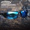 image:imageKastKing Gauley Polarized Sunglasses With PuriVex Protective Lens CoatingUV 400 and Wrap Design Sport Fishing SunglassesH Gloss Tal Light Graysilver Frame  Blue Ocean Mirror