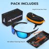 image:imageKastKing Gauley Polarized Sunglasses With PuriVex Protective Lens CoatingUV 400 and Wrap Design Sport Fishing SunglassesH Gloss Tal Light Graysilver Frame  Blue Ocean Mirror