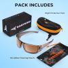 image:imageKastKing Gauley Polarized Sunglasses With PuriVex Protective Lens CoatingUV 400 and Wrap Design Sport Fishing SunglassesI Gray Frame  Brown