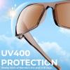 image:imageKastKing Gauley Polarized Sunglasses With PuriVex Protective Lens CoatingUV 400 and Wrap Design Sport Fishing SunglassesI Gray Frame  Brown