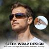 image:imageKastKing Gauley Polarized Sunglasses With PuriVex Protective Lens CoatingUV 400 and Wrap Design Sport Fishing SunglassesI Gray Frame  Brown