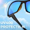 image:imageKastKing Gauley Polarized Sunglasses With PuriVex Protective Lens CoatingUV 400 and Wrap Design Sport Fishing SunglassesJ Dark Brown Texture Frame  Blue Ocean