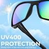 image:imageKastKing Gauley Polarized Sunglasses With PuriVex Protective Lens CoatingUV 400 and Wrap Design Sport Fishing SunglassesK Black Frame  Chartruesse Mirror