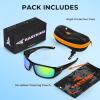 image:imageKastKing Gauley Polarized Sunglasses With PuriVex Protective Lens CoatingUV 400 and Wrap Design Sport Fishing SunglassesK Black Frame  Chartruesse Mirror