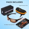 image:imageKastKing Gauley Polarized Sunglasses With PuriVex Protective Lens CoatingUV 400 and Wrap Design Sport Fishing SunglassesL Yellow Demi Frame  Brown
