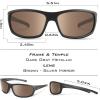 image:imageKastKing Kateel Sport Sunglasses Full Wrap Design PuriVex Protective Coating Lightweight Grilamid Frame UV ProtectionF Frame Dark Gray MetallicLens Brown  Silver Mirror