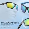 image:imageKastKing Osage Polarized Sport Sunglasses for Men and Women Ideal for Driving Fishing Cycling Running UV ProtectionFrame Black Lens Green Mirror
