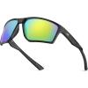image:imageKastKing Osage Polarized Sport Sunglasses for Men and Women Ideal for Driving Fishing Cycling Running UV ProtectionFrame Black Lens Green Mirror