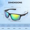 image:imageKastKing Osage Polarized Sport Sunglasses for Men and Women Ideal for Driving Fishing Cycling Running UV ProtectionFrame Black Lens Green Mirror