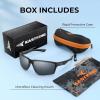 image:imageKastKing Osage Polarized Sport Sunglasses for Men and Women Ideal for Driving Fishing Cycling Running UV ProtectionFrame Black Lens Smoke