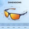 image:imageKastKing Osage Polarized Sport Sunglasses for Men and Women Ideal for Driving Fishing Cycling Running UV ProtectionFrame Blue Lens Orange Mirror