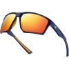 image:imageKastKing Osage Polarized Sport Sunglasses for Men and Women Ideal for Driving Fishing Cycling Running UV ProtectionFrame Blue Lens Orange Mirror