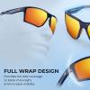 image:imageKastKing Osage Polarized Sport Sunglasses for Men and Women Ideal for Driving Fishing Cycling Running UV ProtectionFrame Blue Lens Orange Mirror