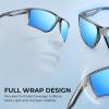 image:imageKastKing Osage Polarized Sport Sunglasses for Men and Women Ideal for Driving Fishing Cycling Running UV ProtectionFrame Gloss Smoke Crystal Lens Ice Blue Mirror