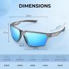 image:imageKastKing Osage Polarized Sport Sunglasses for Men and Women Ideal for Driving Fishing Cycling Running UV ProtectionFrame Gloss Smoke Crystal Lens Ice Blue Mirror