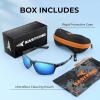 image:imageKastKing Osage Polarized Sport Sunglasses for Men and Women Ideal for Driving Fishing Cycling Running UV ProtectionFrame Gloss Tal Gray Lens Blue Ocean Mirror