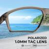 image:imageKastKing Osage Polarized Sport Sunglasses for Men and Women Ideal for Driving Fishing Cycling Running UV ProtectionFrame Gray Lens Brown
