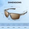 image:imageKastKing Osage Polarized Sport Sunglasses for Men and Women Ideal for Driving Fishing Cycling Running UV ProtectionFrame Gray Lens Brown