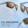 image:imageKastKing Osage Polarized Sport Sunglasses for Men and Women Ideal for Driving Fishing Cycling Running UV ProtectionFrame Gray Lens Brown
