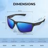image:imageKastKing Osage Polarized Sport Sunglasses for Men and Women Ideal for Driving Fishing Cycling Running UV ProtectionFrame Matte Black Lens Cobalt Blue Mirror