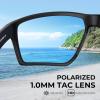 image:imageKastKing Osage Polarized Sport Sunglasses for Men and Women Ideal for Driving Fishing Cycling Running UV ProtectionFrame Matte Black Lens Cobalt Blue Mirror