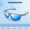 image:imageKastKing Osage Polarized Sport Sunglasses for Men and Women Ideal for Driving Fishing Cycling Running UV ProtectionFrame Matte Smoke Crystal Lens Blue Ocean Mirror