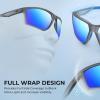 image:imageKastKing Osage Polarized Sport Sunglasses for Men and Women Ideal for Driving Fishing Cycling Running UV ProtectionFrame Matte Smoke Crystal Lens Blue Ocean Mirror