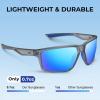 image:imageKastKing Osage Polarized Sport Sunglasses for Men and Women Ideal for Driving Fishing Cycling Running UV ProtectionFrame Matte Smoke Crystal Lens Blue Ocean Mirror