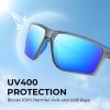 image:imageKastKing Osage Polarized Sport Sunglasses for Men and Women Ideal for Driving Fishing Cycling Running UV ProtectionFrame Matte Smoke Crystal Lens Blue Ocean Mirror