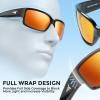 image:imageKastKing Skidaway Polarized Sport Sunglasses for Men and WomenIdeal for Driving Fishing Cycling and RunningUV ProtectionFrame Gloss Black  Lens Amber  Scarlet Mirror