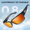 image:imageKastKing Skidaway Polarized Sport Sunglasses for Men and WomenIdeal for Driving Fishing Cycling and RunningUV ProtectionFrame Gloss Black  Lens Amber  Scarlet Mirror