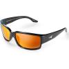 image:imageKastKing Skidaway Polarized Sport Sunglasses for Men and WomenIdeal for Driving Fishing Cycling and RunningUV ProtectionFrame Gloss Black  Lens Amber  Scarlet Mirror