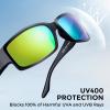 image:imageKastKing Skidaway Polarized Sport Sunglasses for Men and WomenIdeal for Driving Fishing Cycling and RunningUV ProtectionFrame Gloss Black  Lens Brown  Chartreuse Mirror